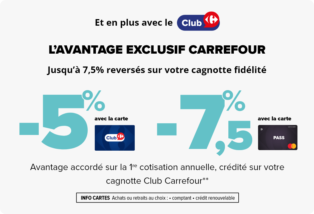Avantage Exclusif Carrefour avec le club