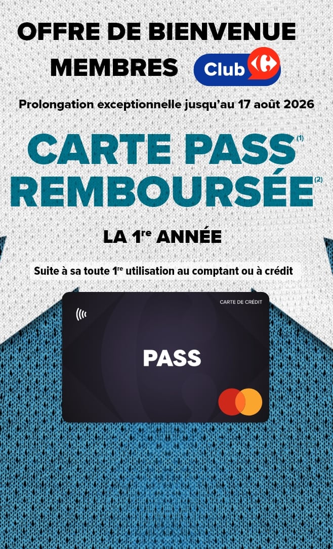 VOTRE CARTE PASS GRATUITE