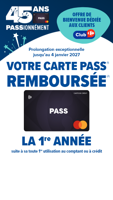 VOTRE CARTE PASS GRATUITE